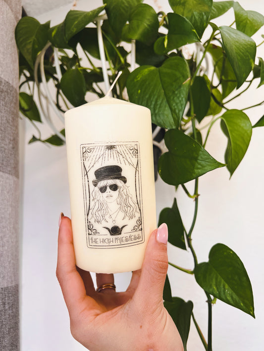 High Priestess Stevie Nicks Tarot Pillar Candle