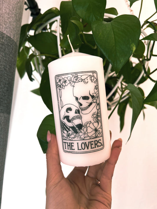 The Lovers Tarot Pillar Candle