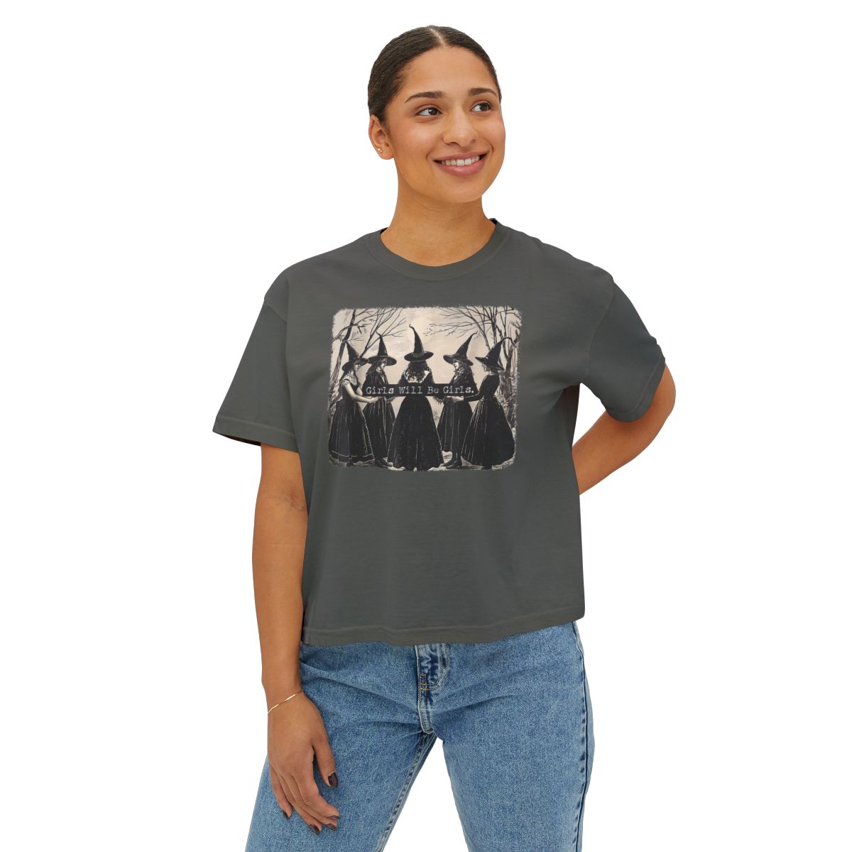 Girl will be Girls Boxy Cropped Tee